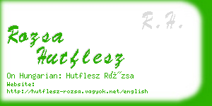 rozsa hutflesz business card
